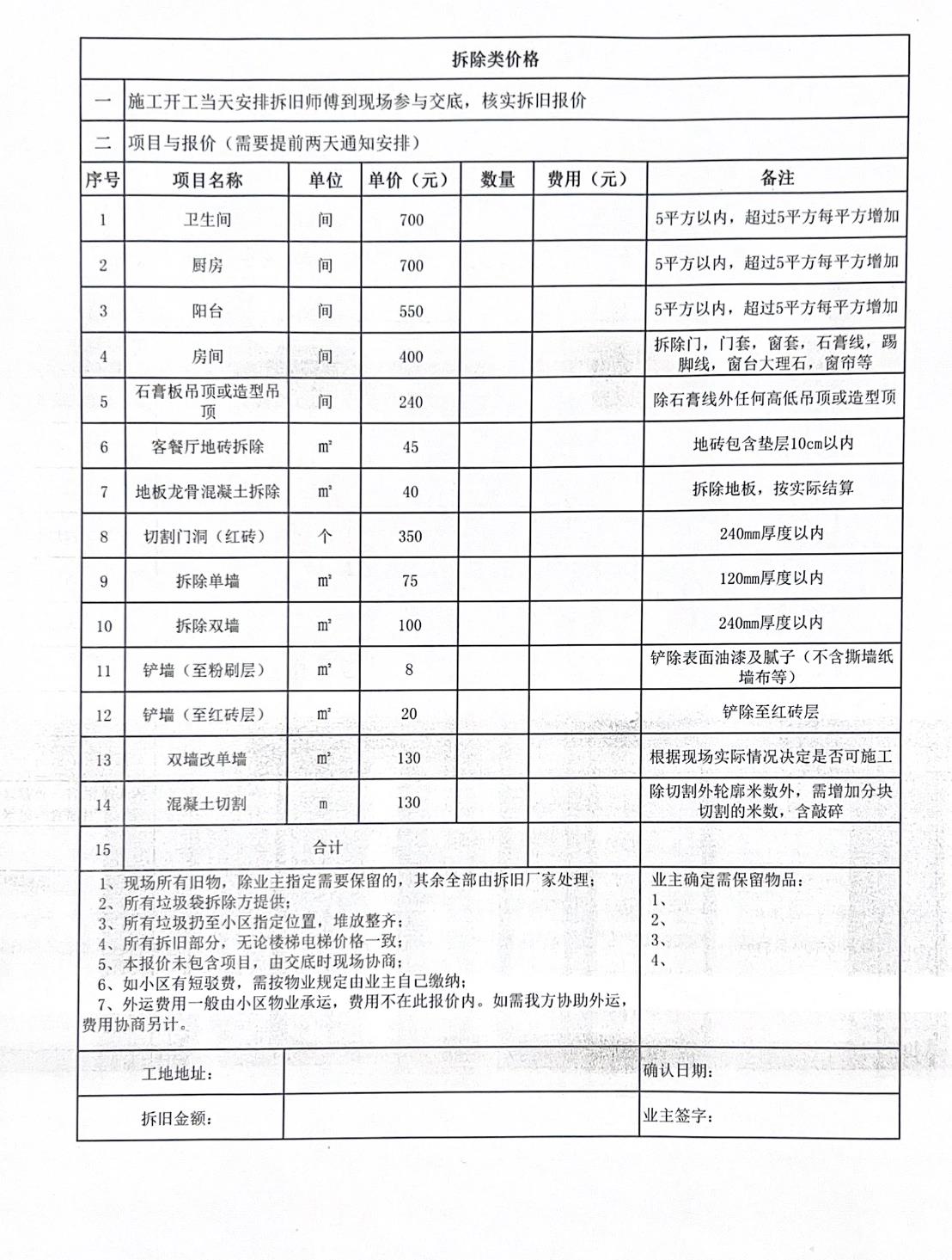 墻面拆除多少錢一平方？裝修砸墻怎么收費(fèi)